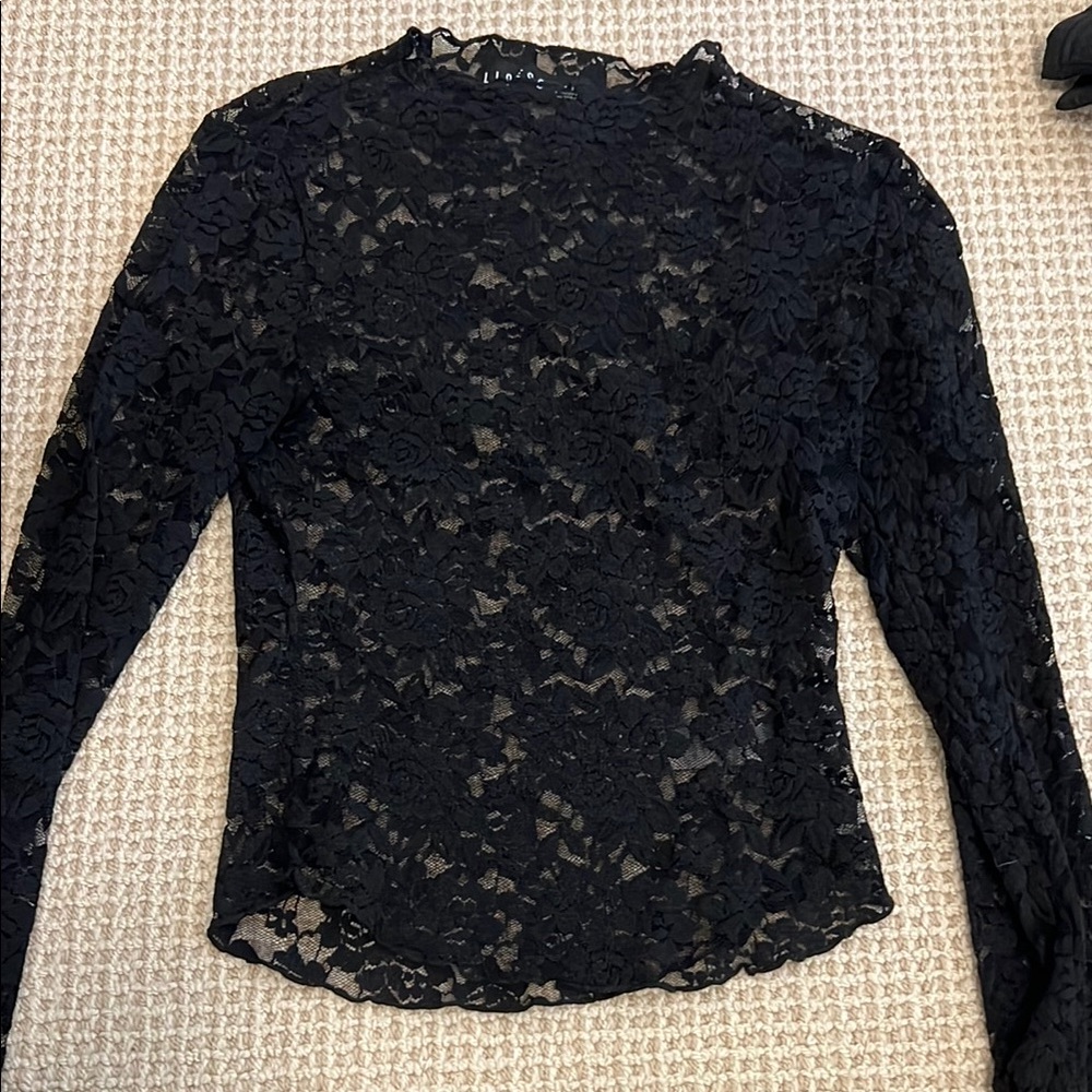 Elegant Black Lace Top